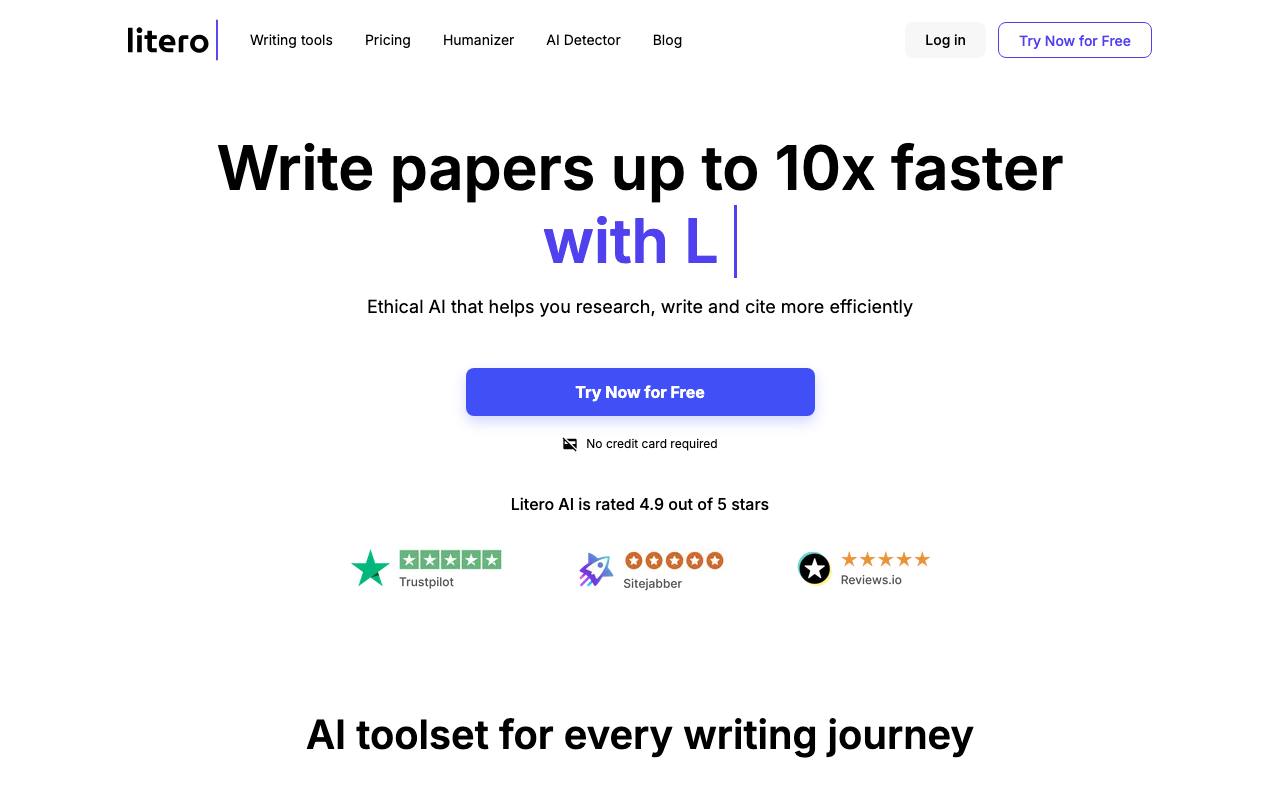 Litero AI screenshot