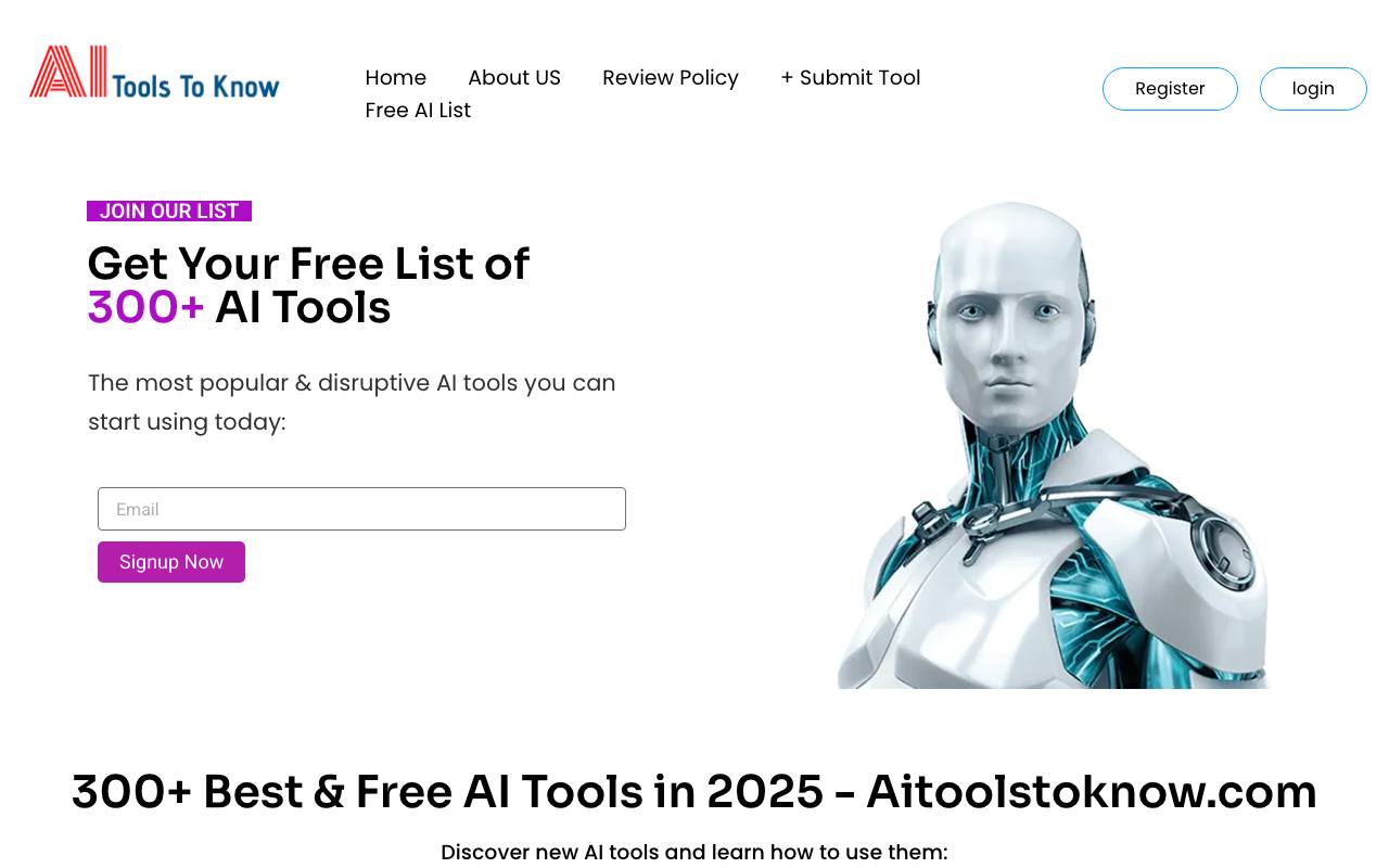 AI Tools To Know screenshot
