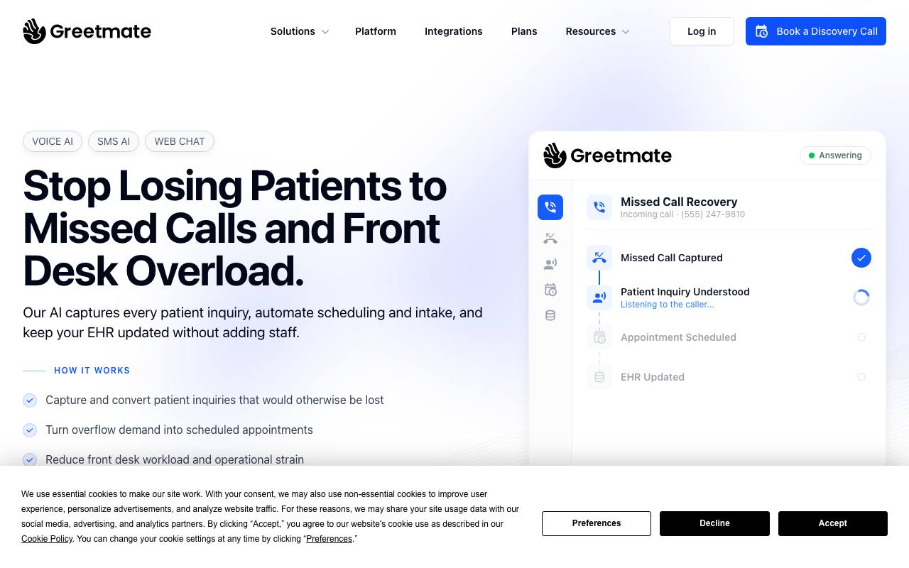 Greetmate.ai screenshot