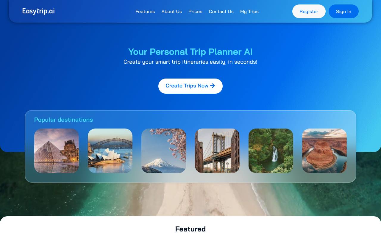 Easytrip.ai screenshot
