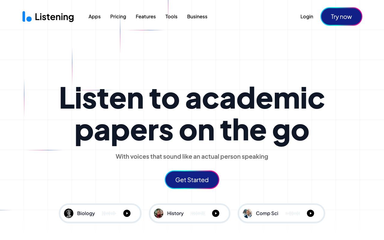 Listening.com screenshot