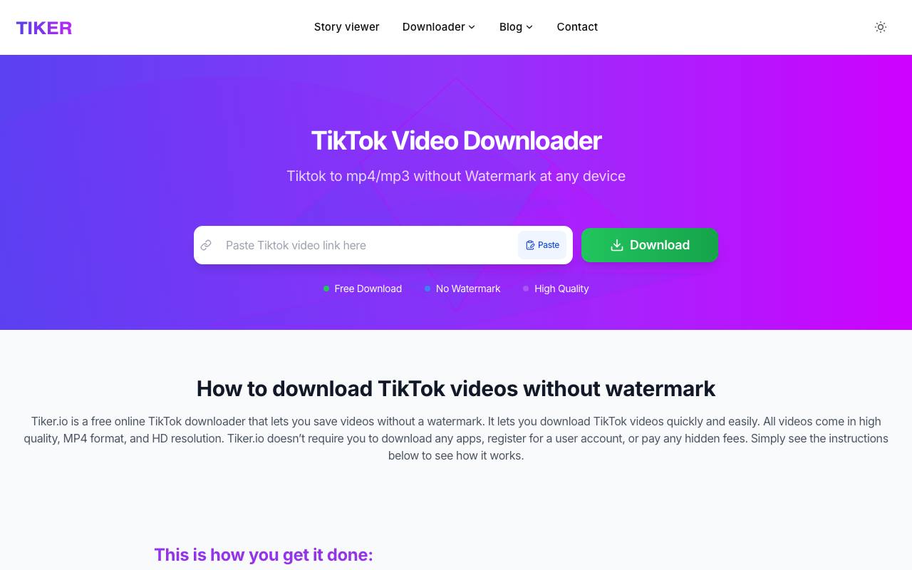 Tiker.io screenshot