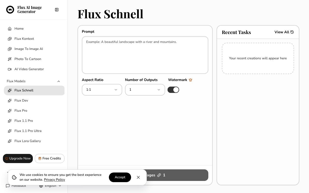 Flux AI Image Generator screenshot