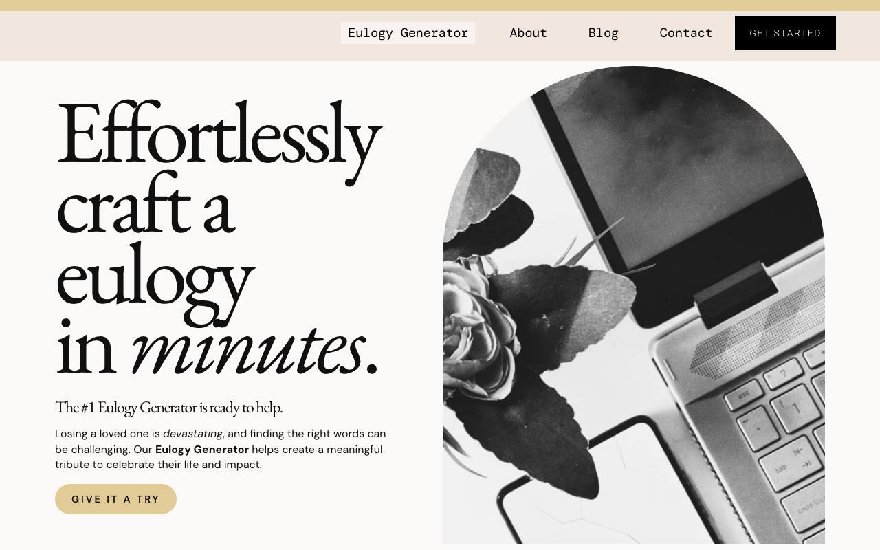Eulogy Generator screenshot