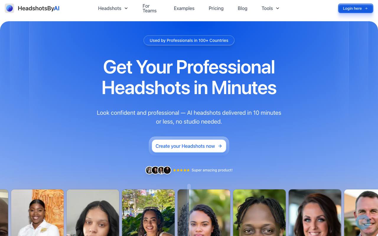 HeadshotsByAI screenshot