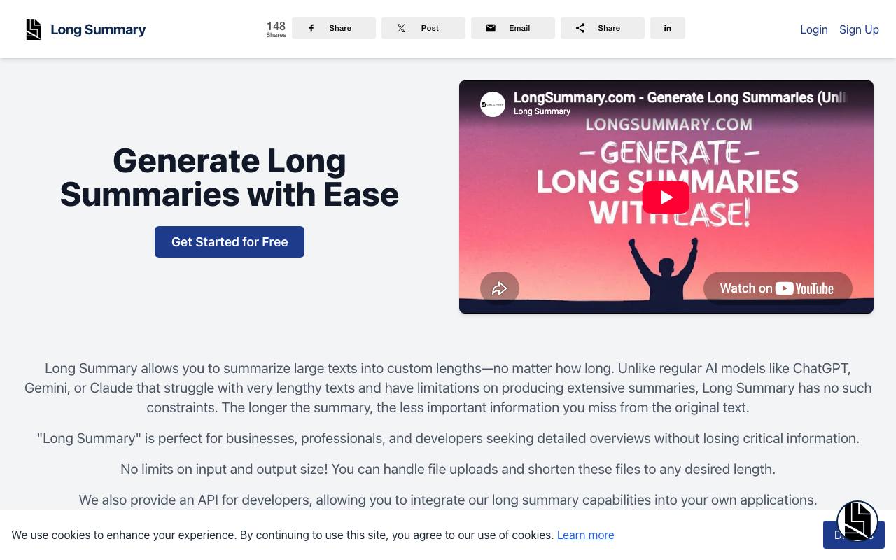 Long Summary screenshot