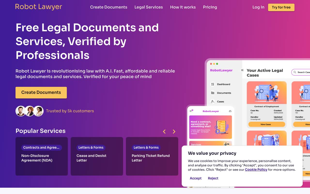 Robot Lawyer screenshot