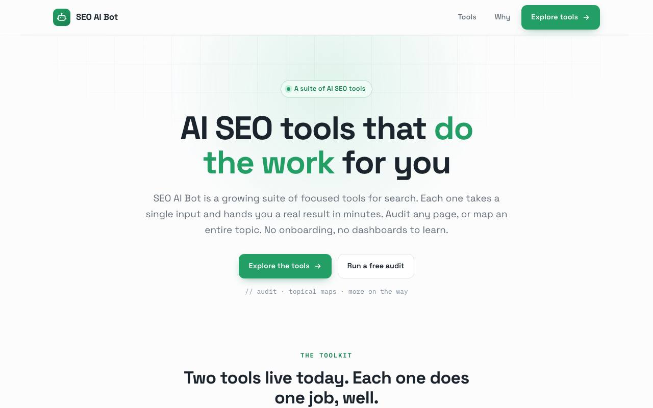 SEO AI Bot screenshot