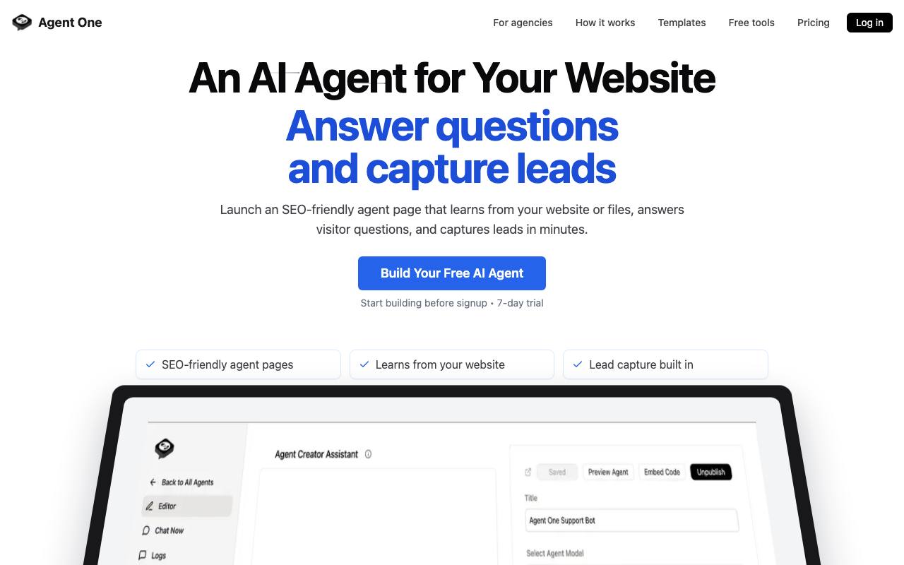 Agent One screenshot