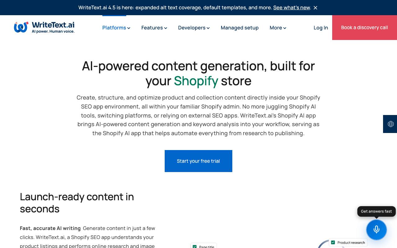 WriteText.ai for Shopify screenshot