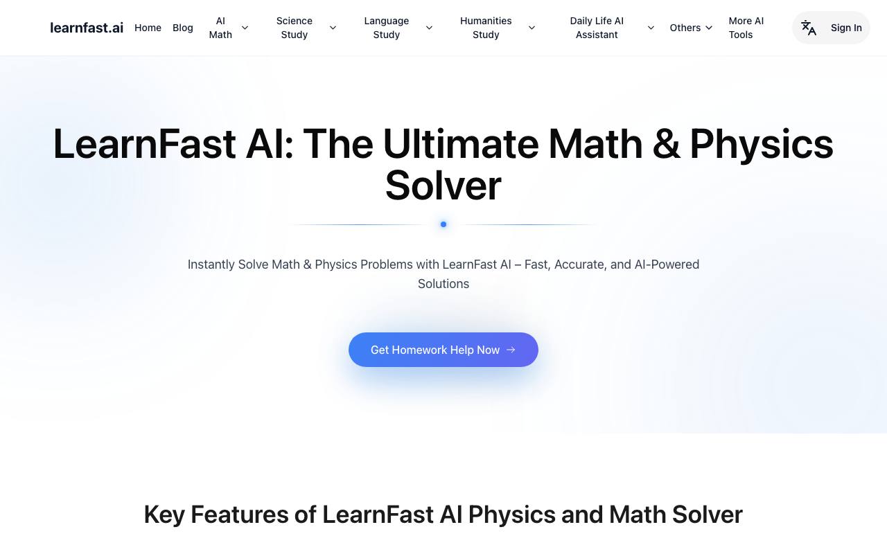 LearnFast AI: Free AI Physics Solver screenshot