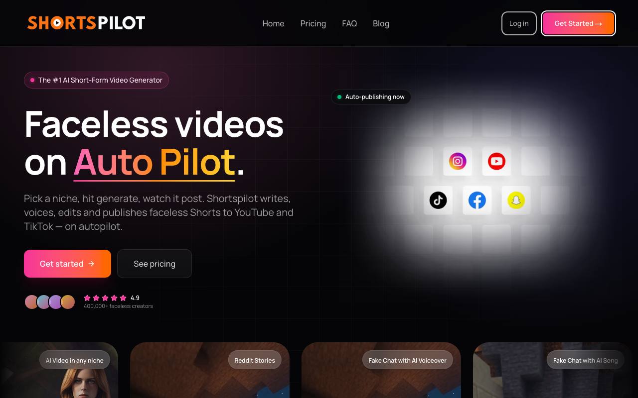 Shortspilot.ai screenshot
