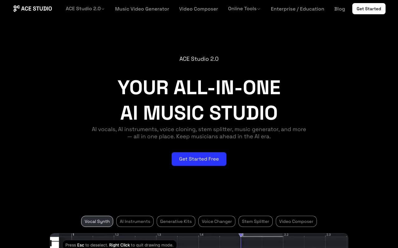 ACE Studio screenshot