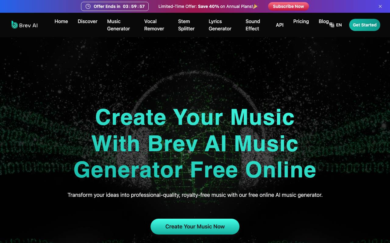 Brev.ai: AI Music Generator Free Online screenshot