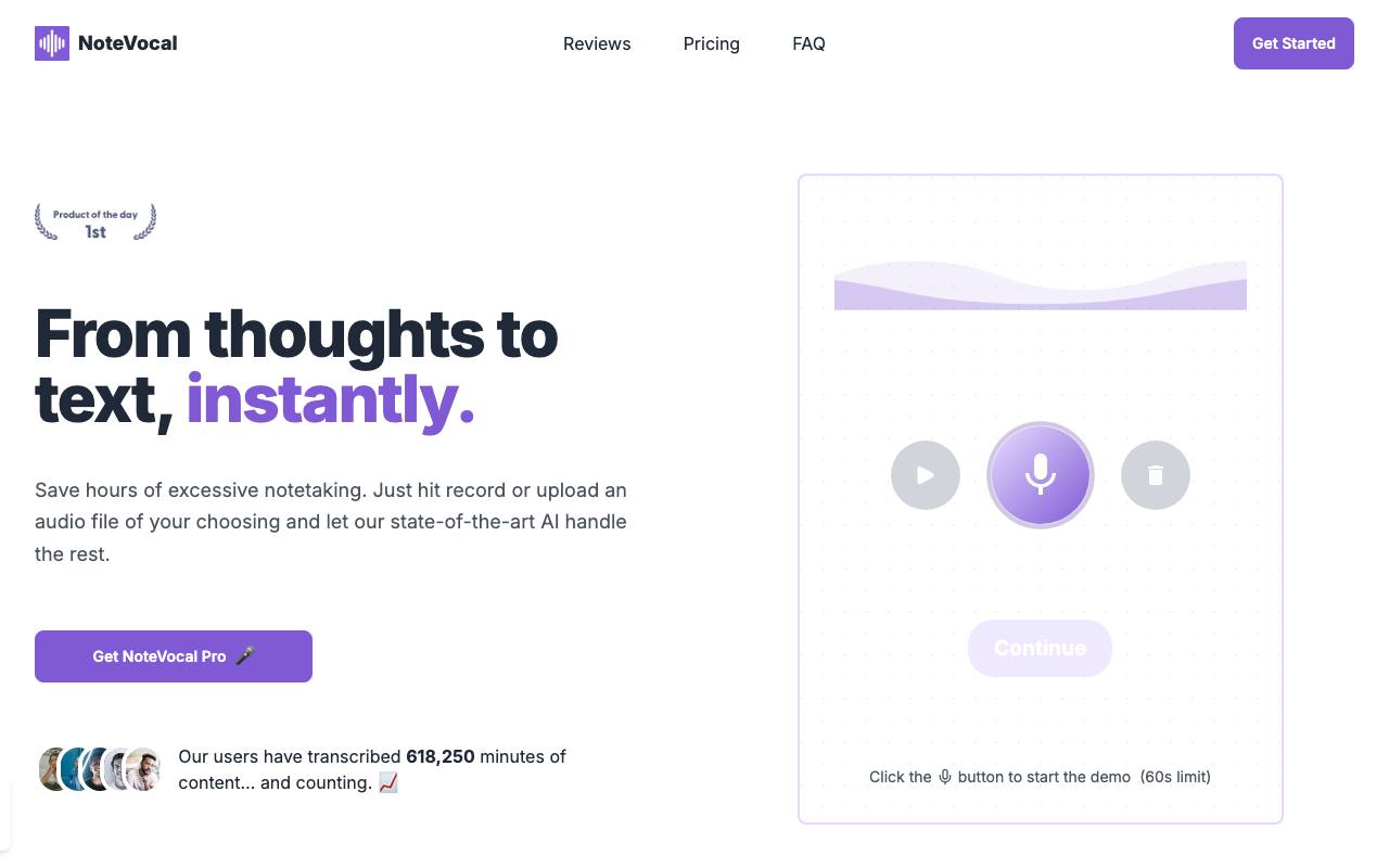 NoteVocal screenshot