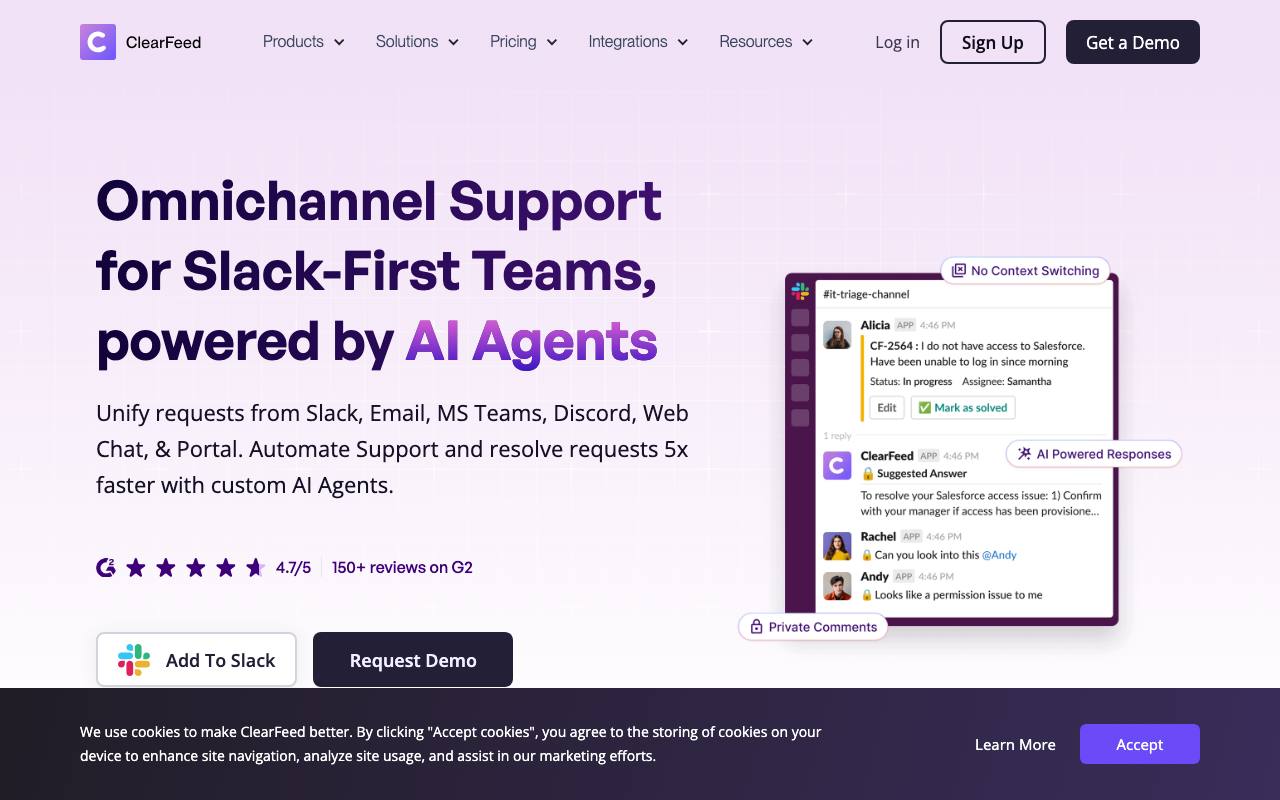 ClearFeed screenshot