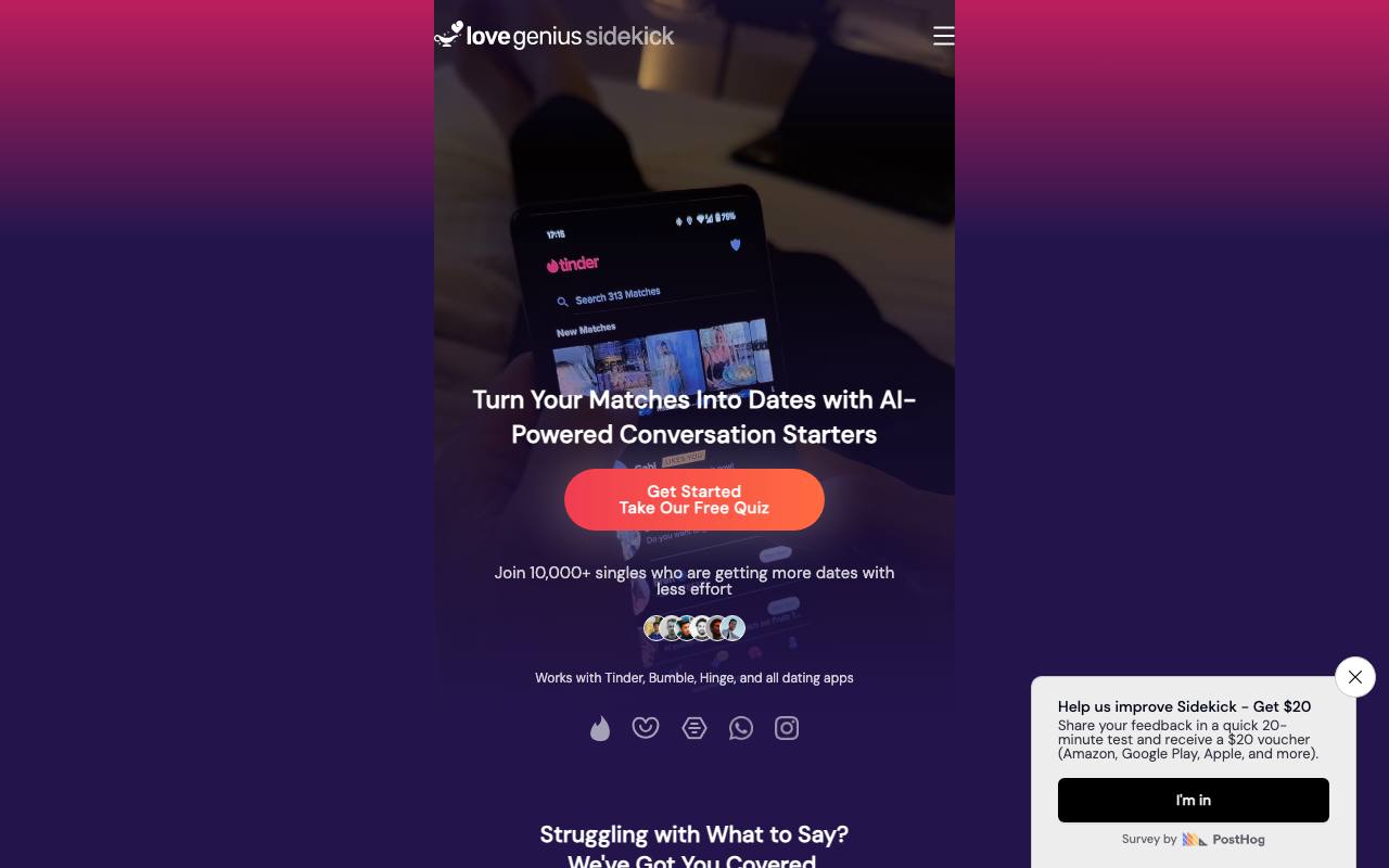 LoveGenius Sidekick screenshot