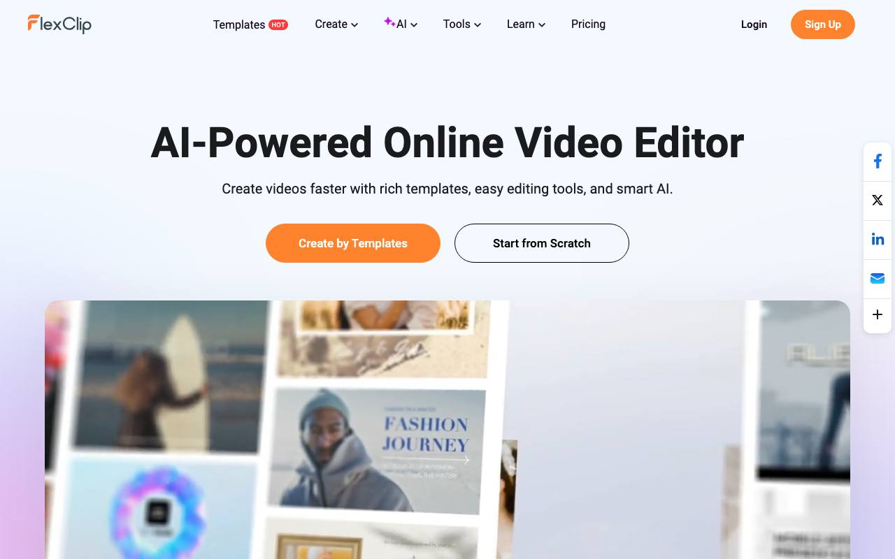 FlexClip screenshot