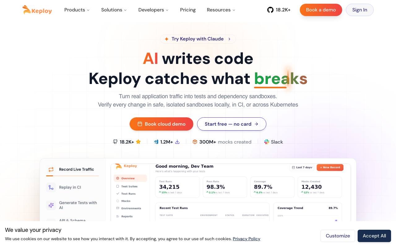 Keploy screenshot