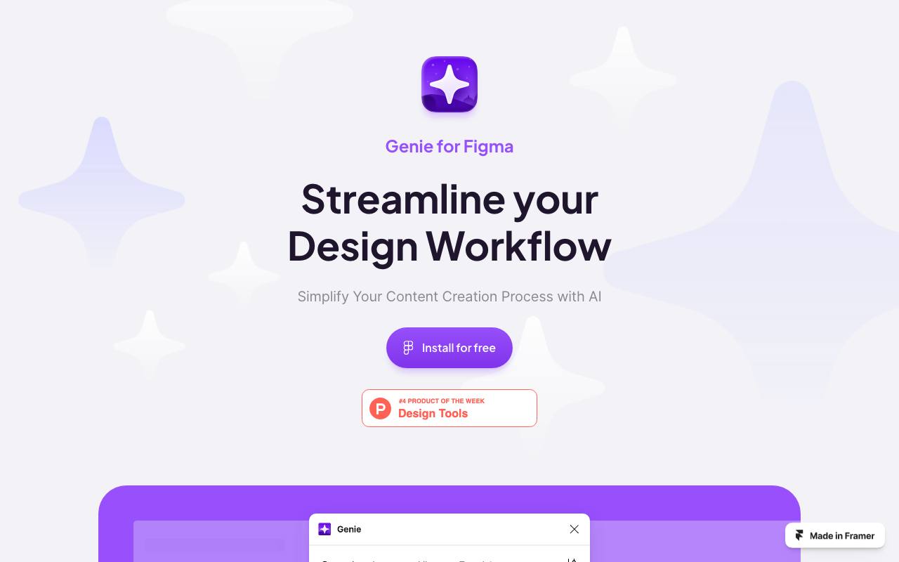 Genie – Figma screenshot