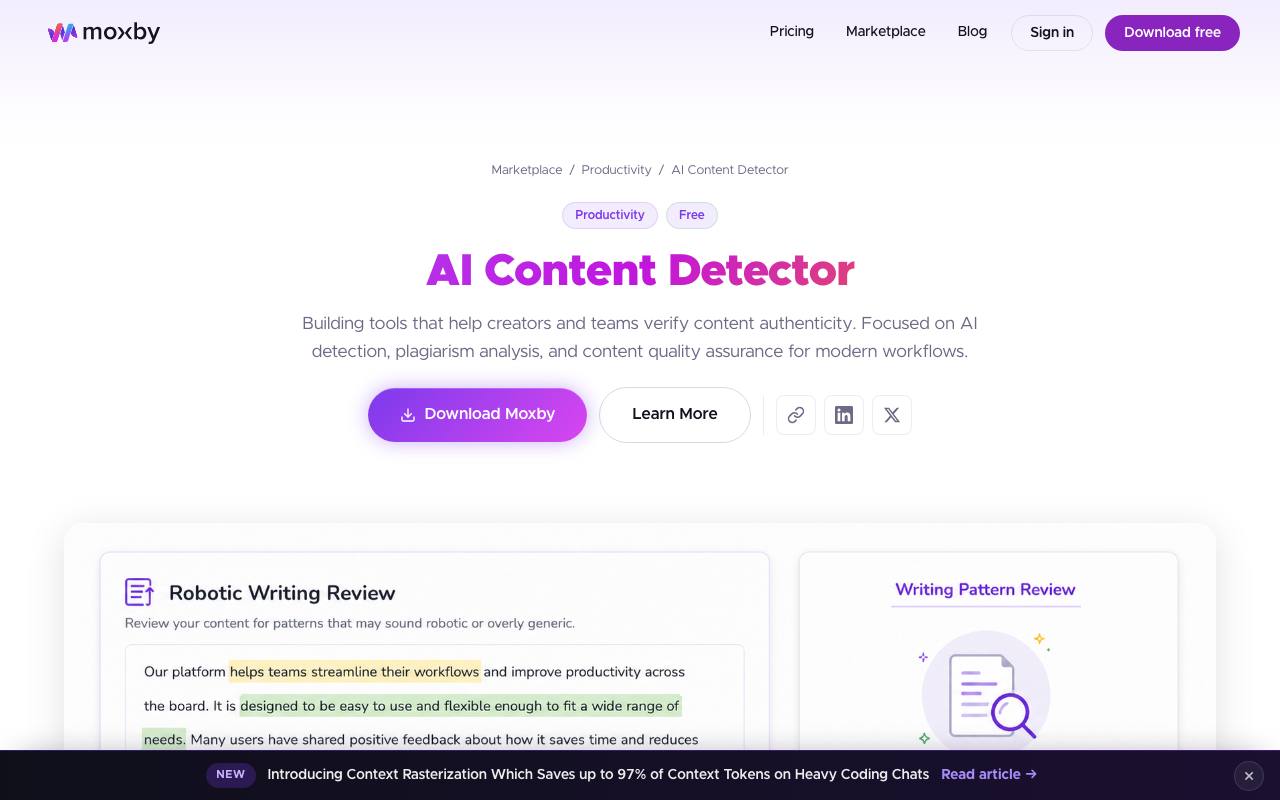 ContentDetector AI screenshot