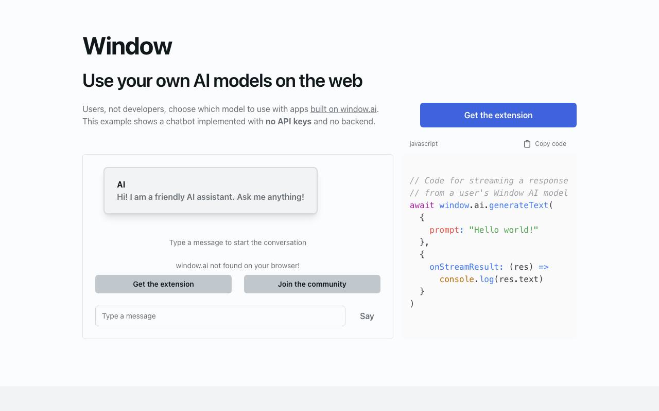 Window AI screenshot