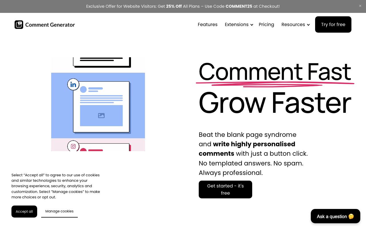 Comment Generator screenshot