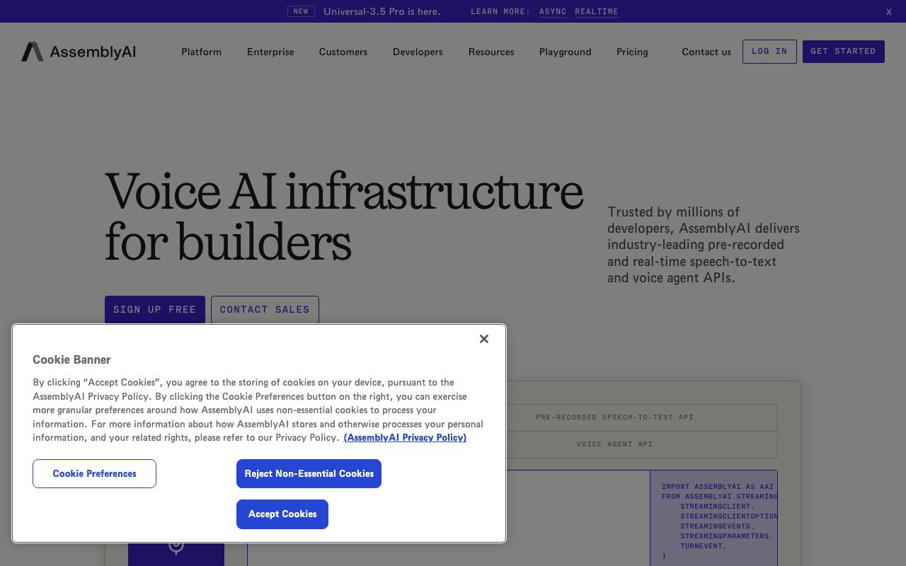 AssemblyAI screenshot