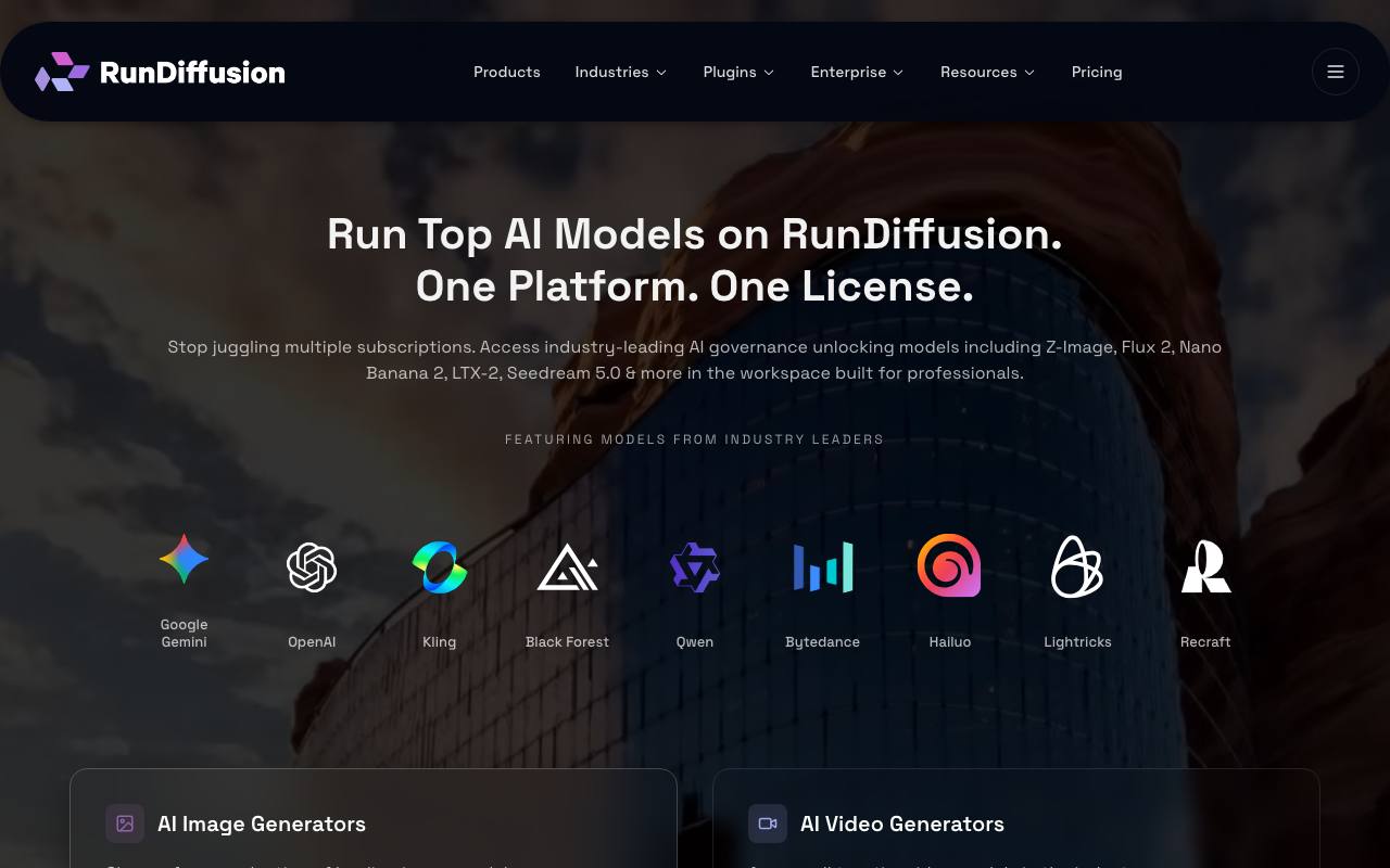 RunDiffusion screenshot