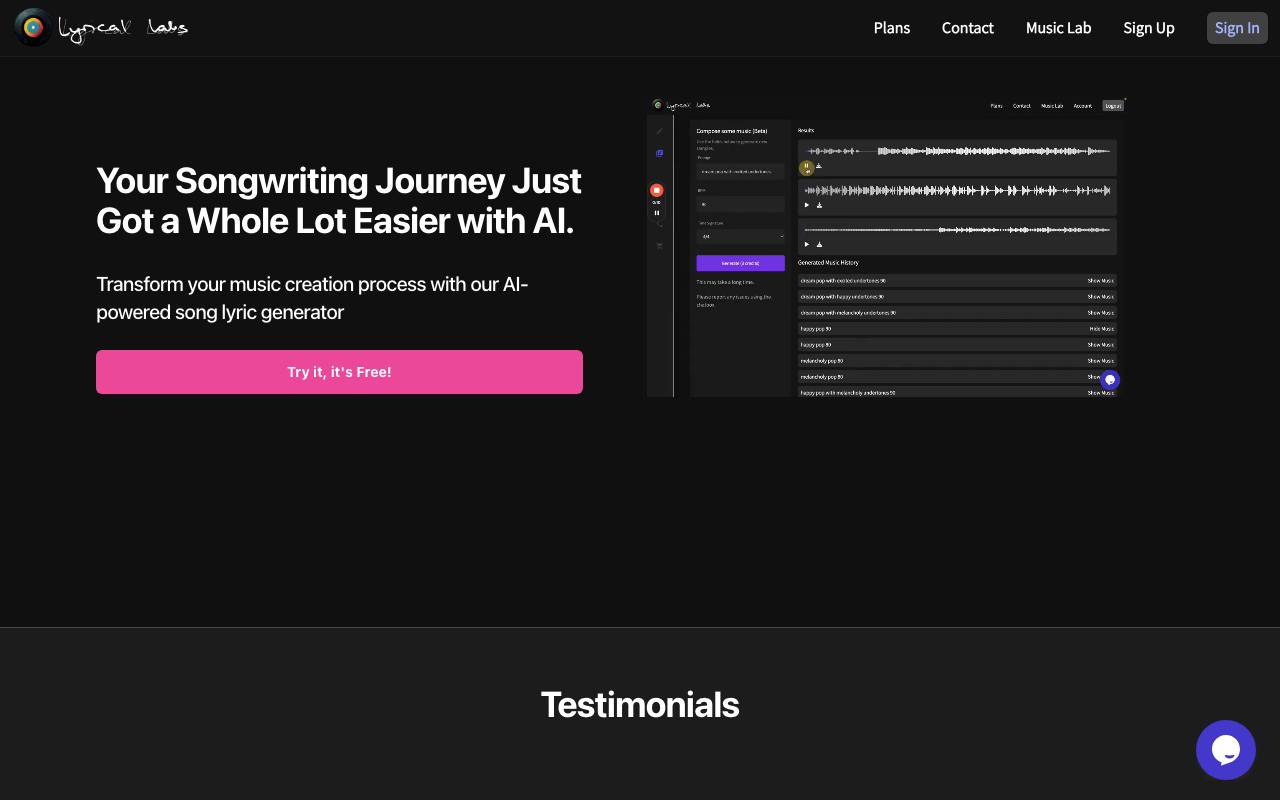 Lyrical Labs screenshot