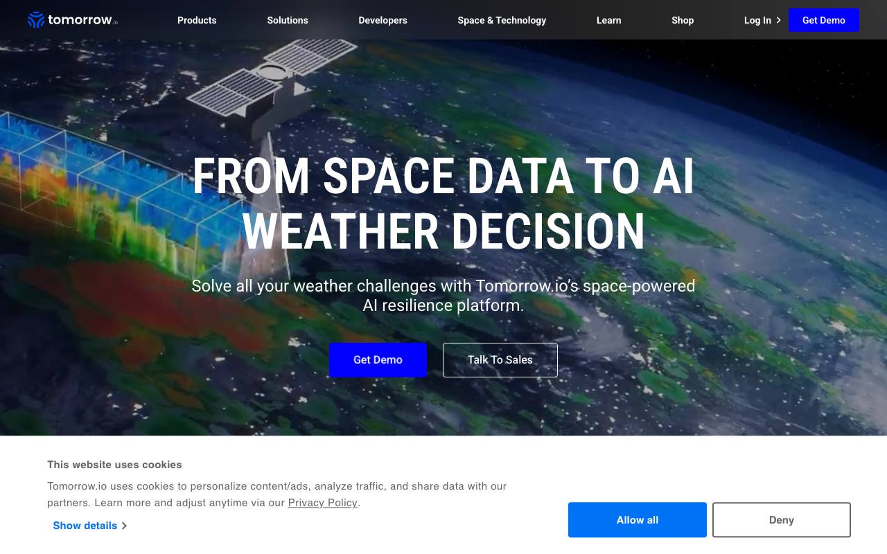Tomorrow IO screenshot