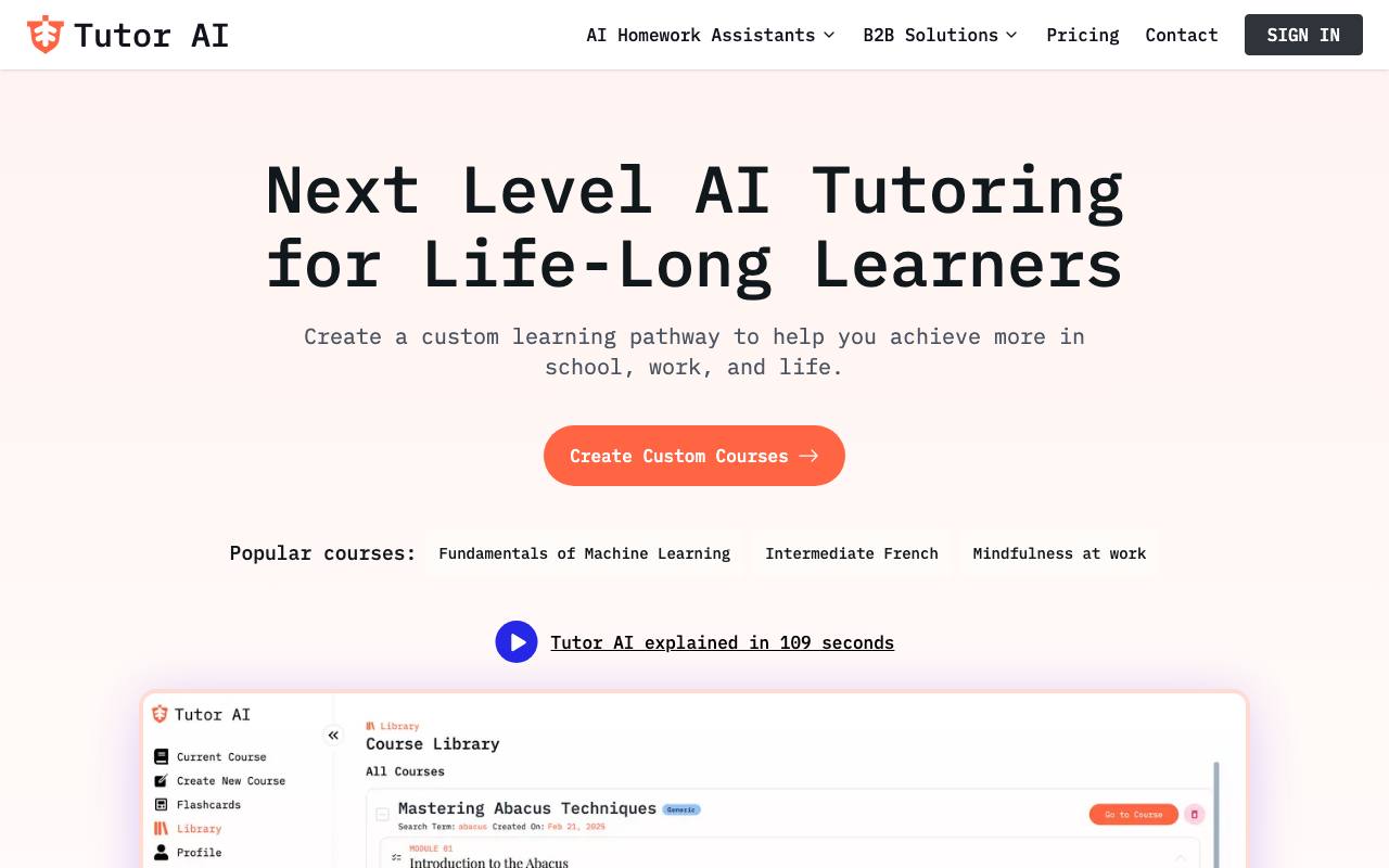 TutorAI screenshot