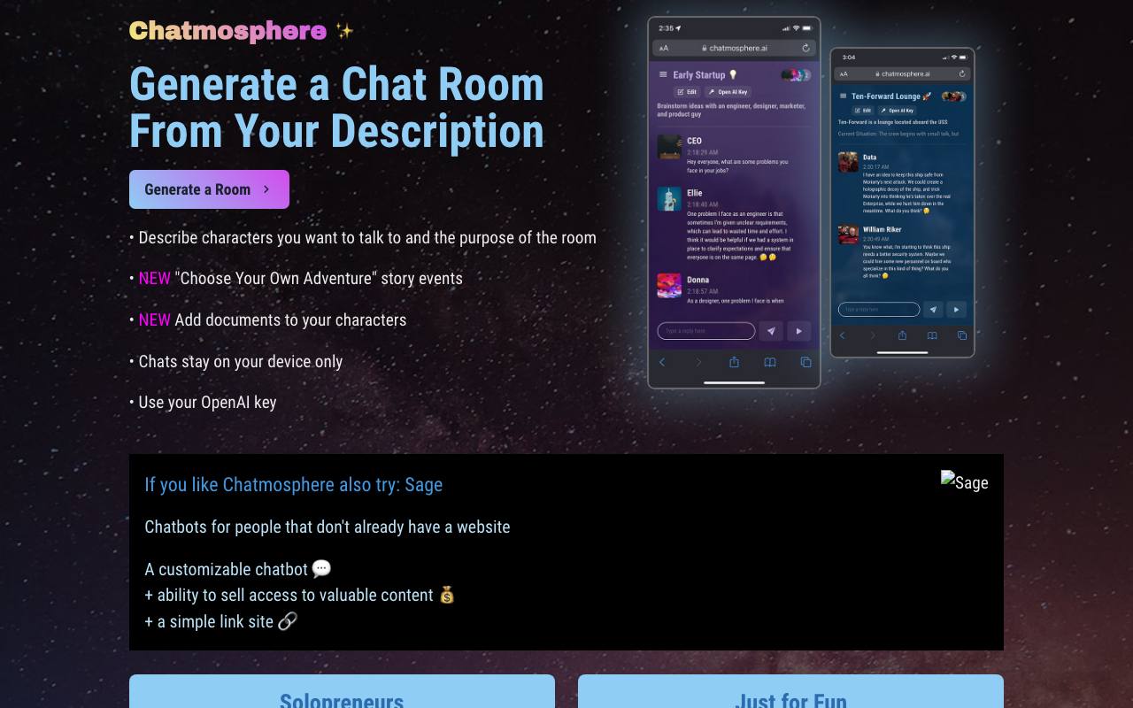Chatmosphere screenshot