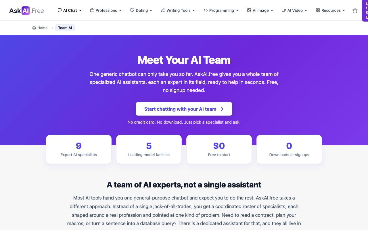 TeamSmart AI screenshot