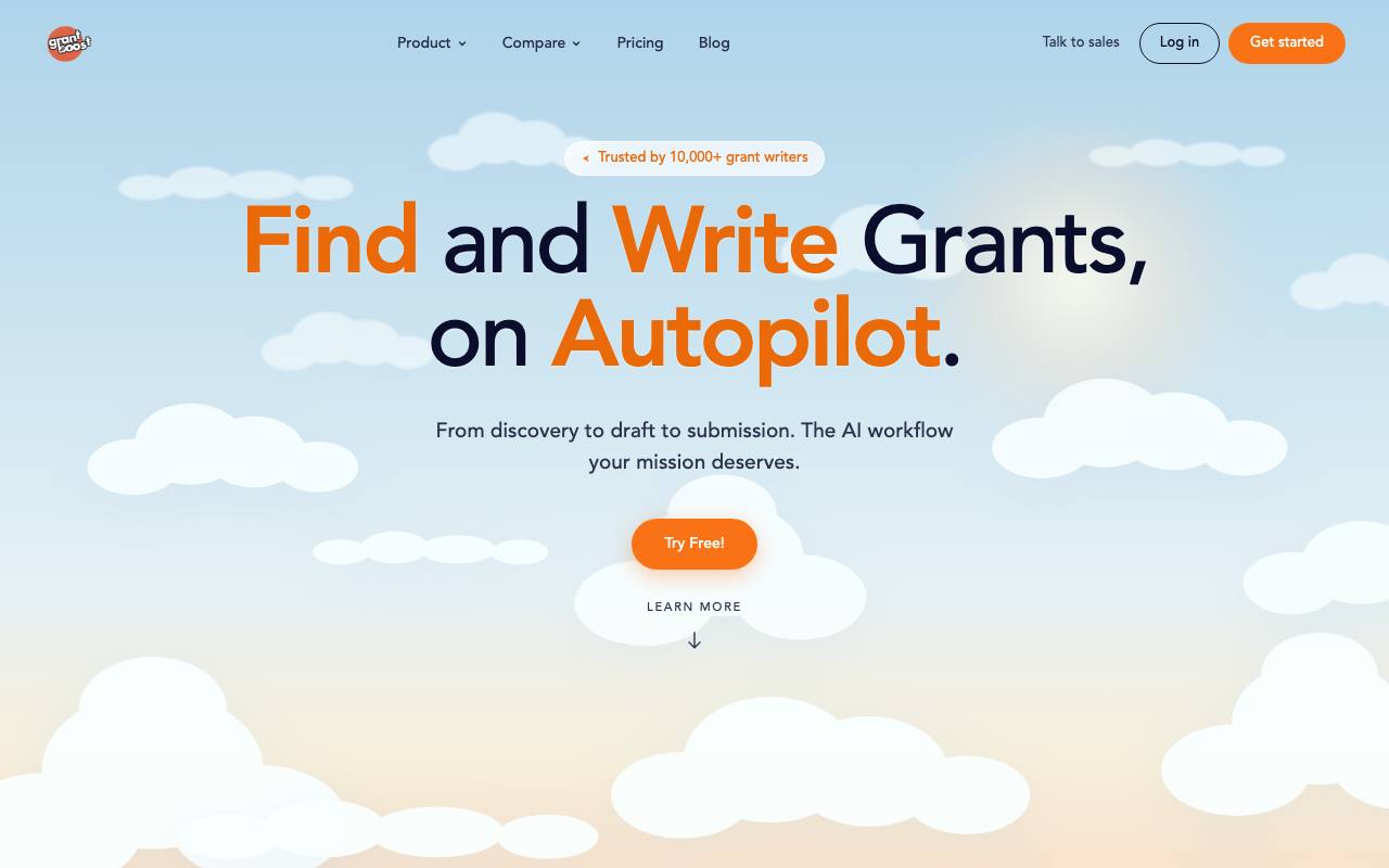 Grantboost screenshot