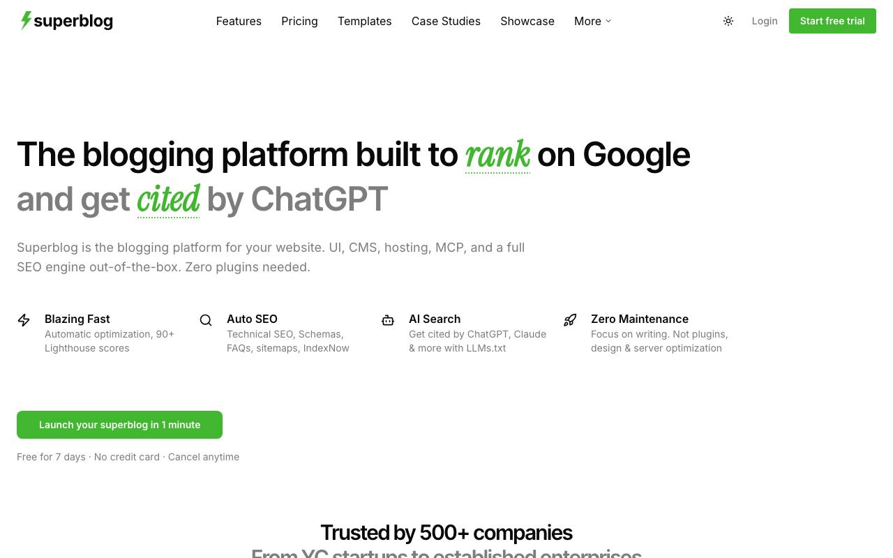 Superblog screenshot