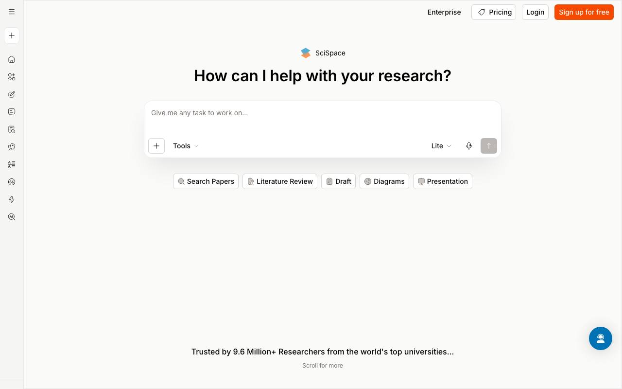 Scispace screenshot