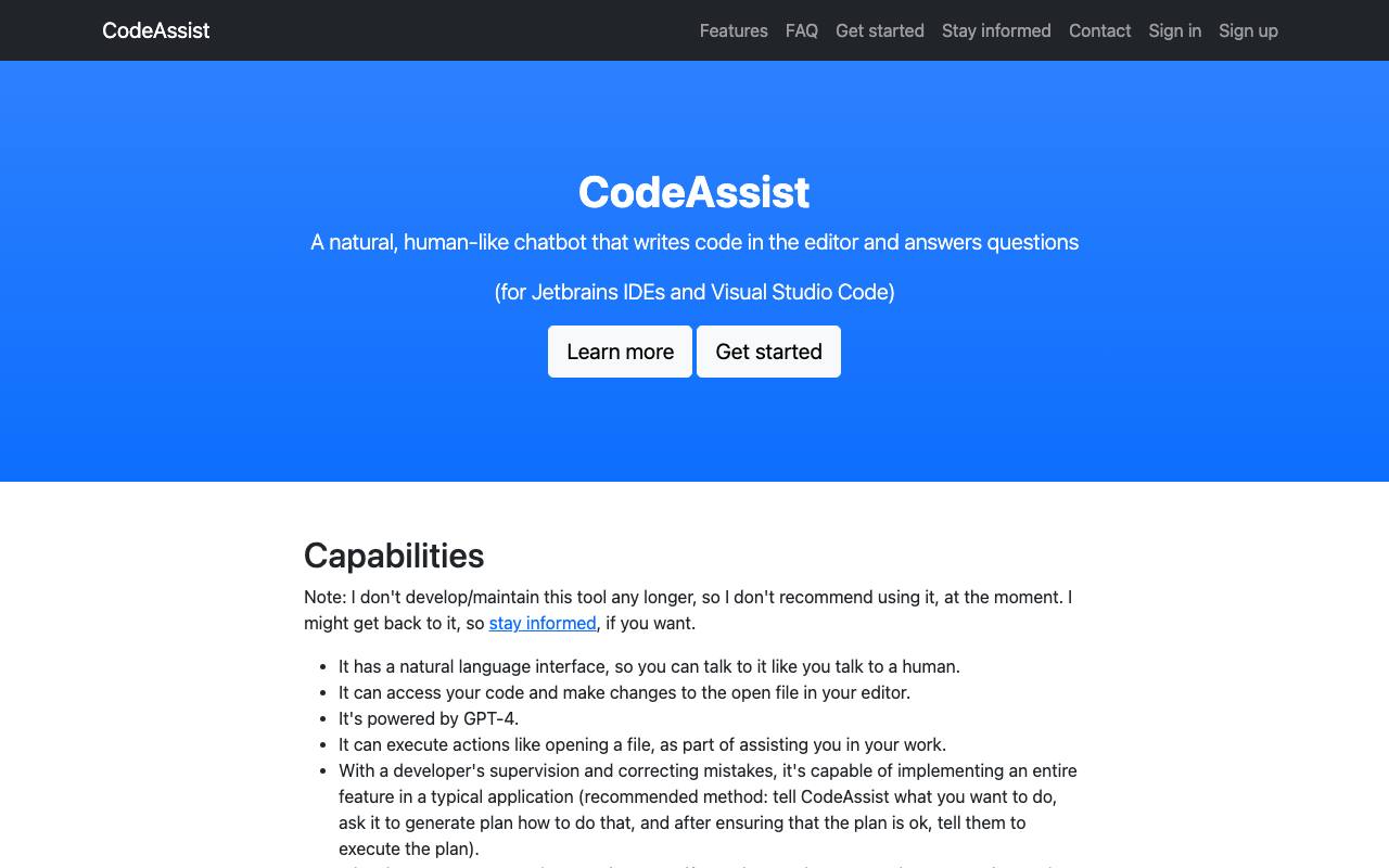 Code Assist screenshot