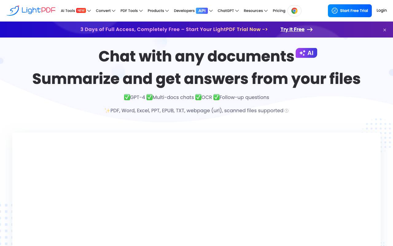 LightPDF AI screenshot