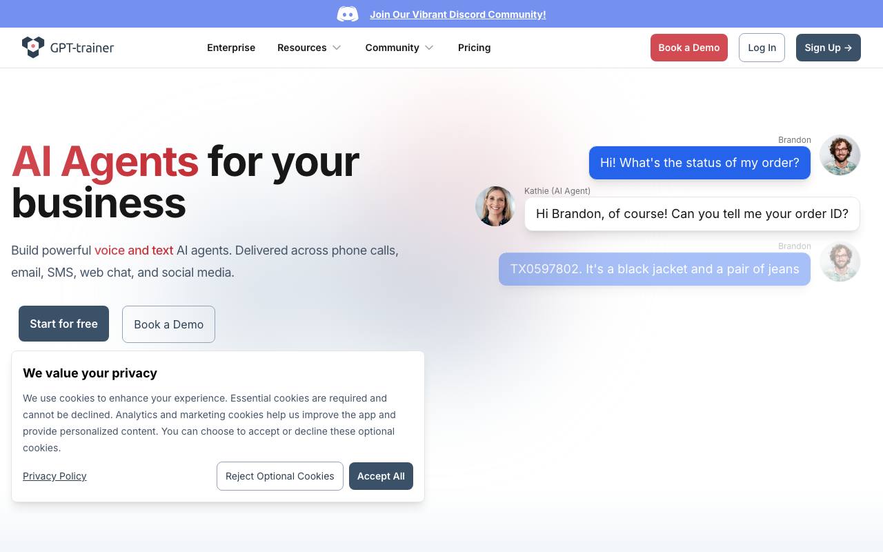 GPT-trainer screenshot