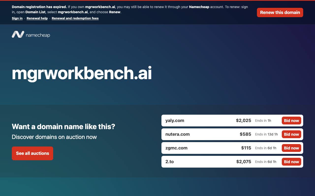 MgrWorkbench AI screenshot