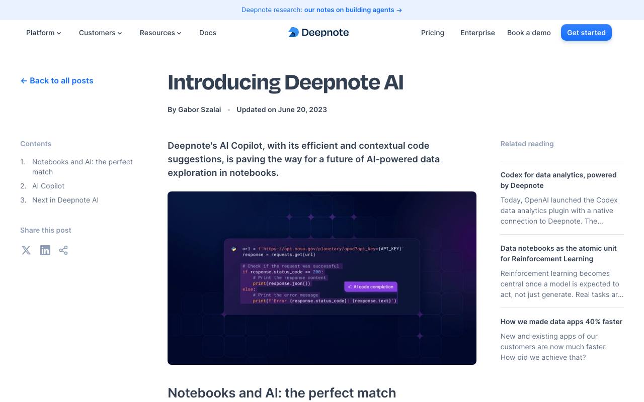 Deepnote screenshot