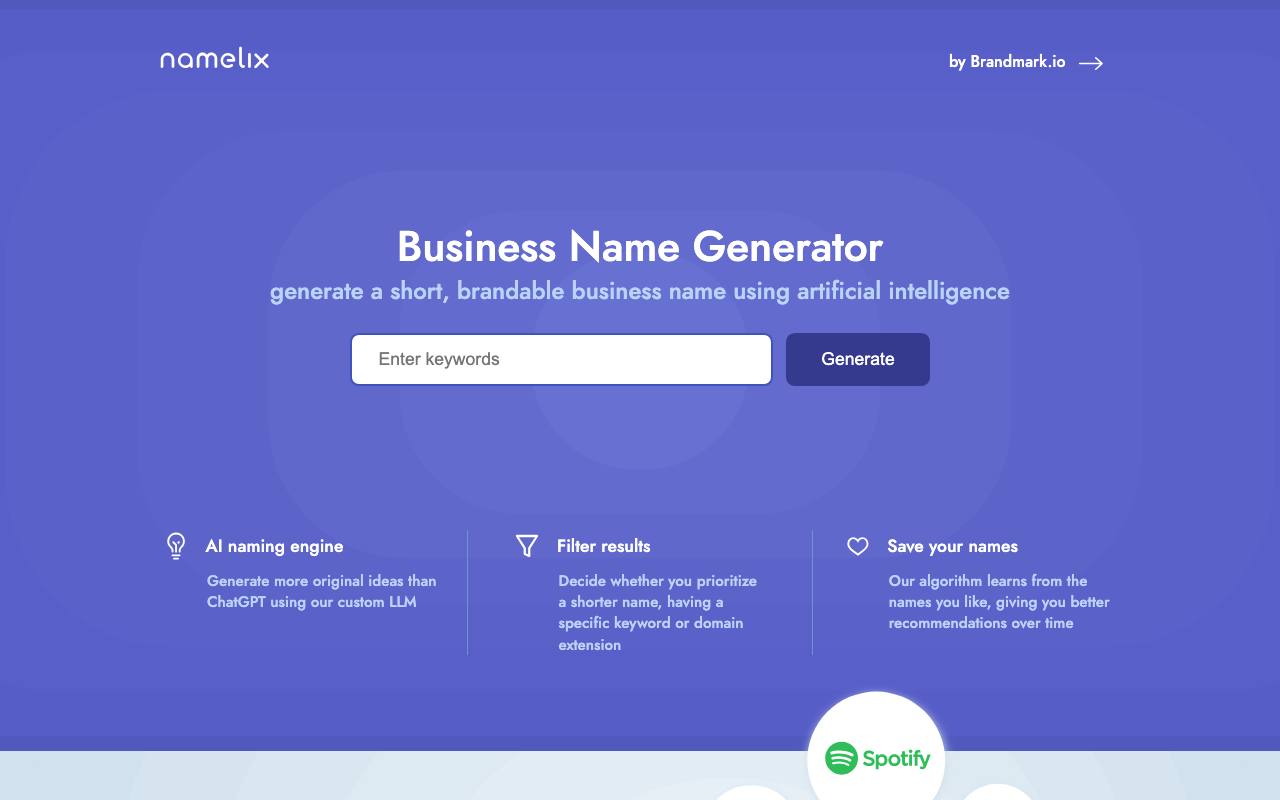 Namelix screenshot