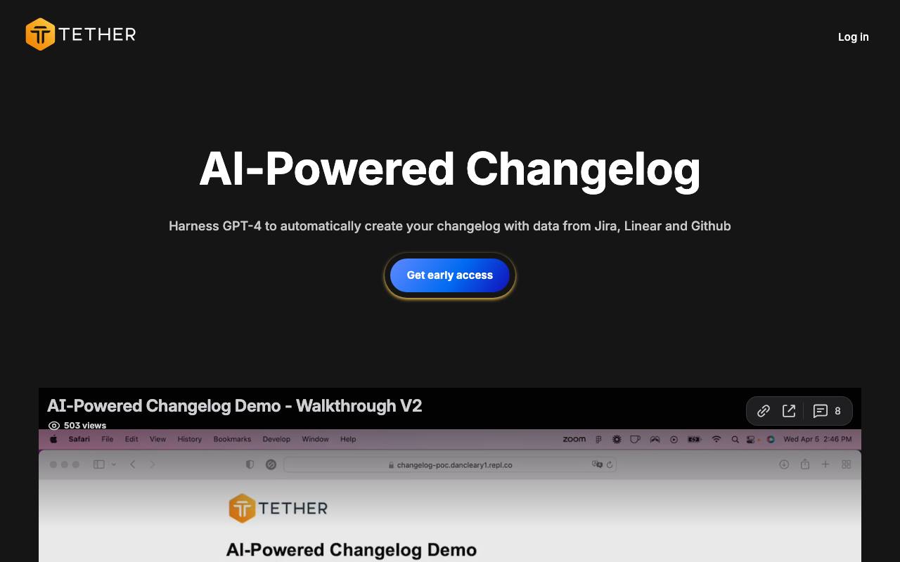 Tether screenshot