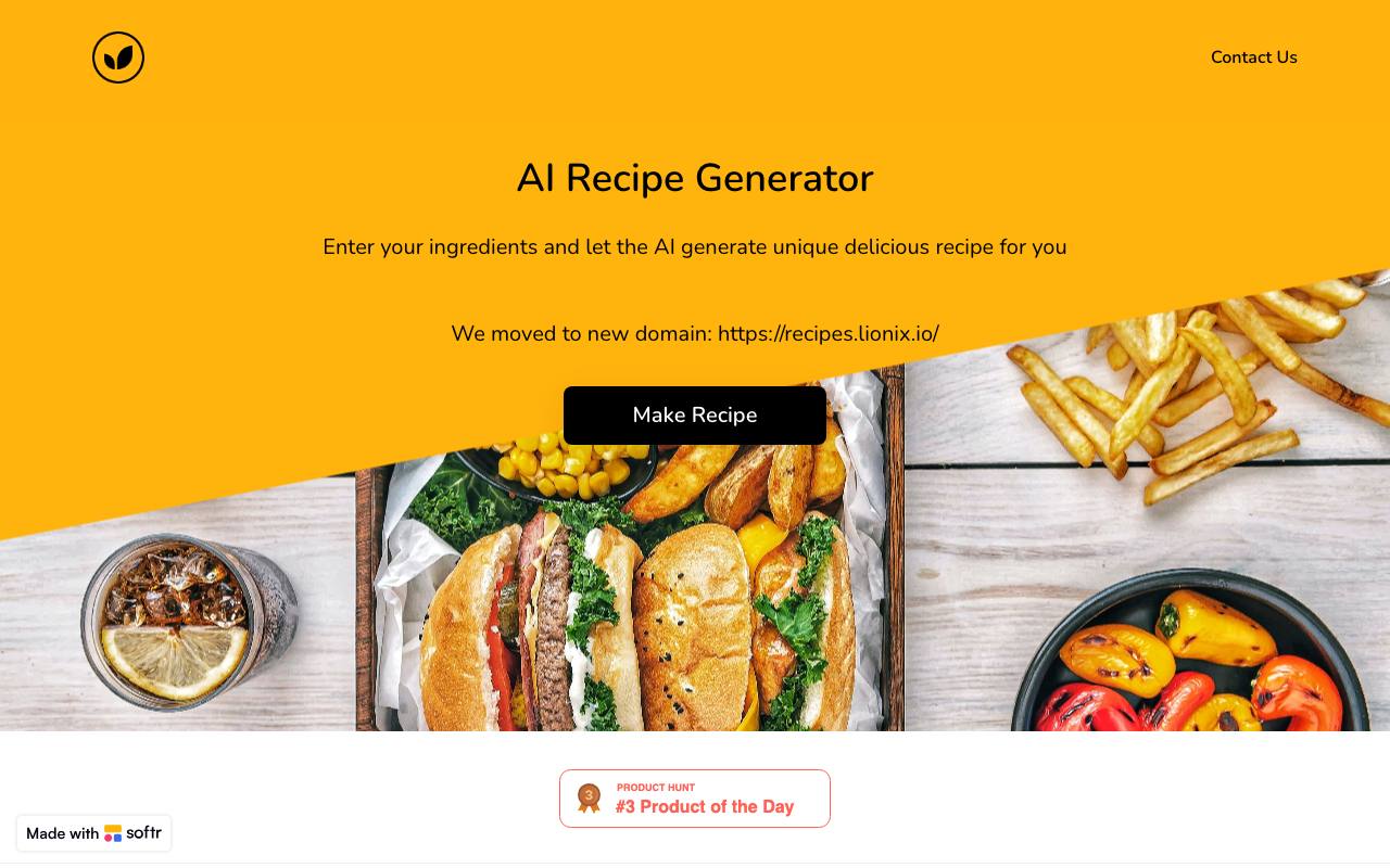 AI Recipe Generator screenshot