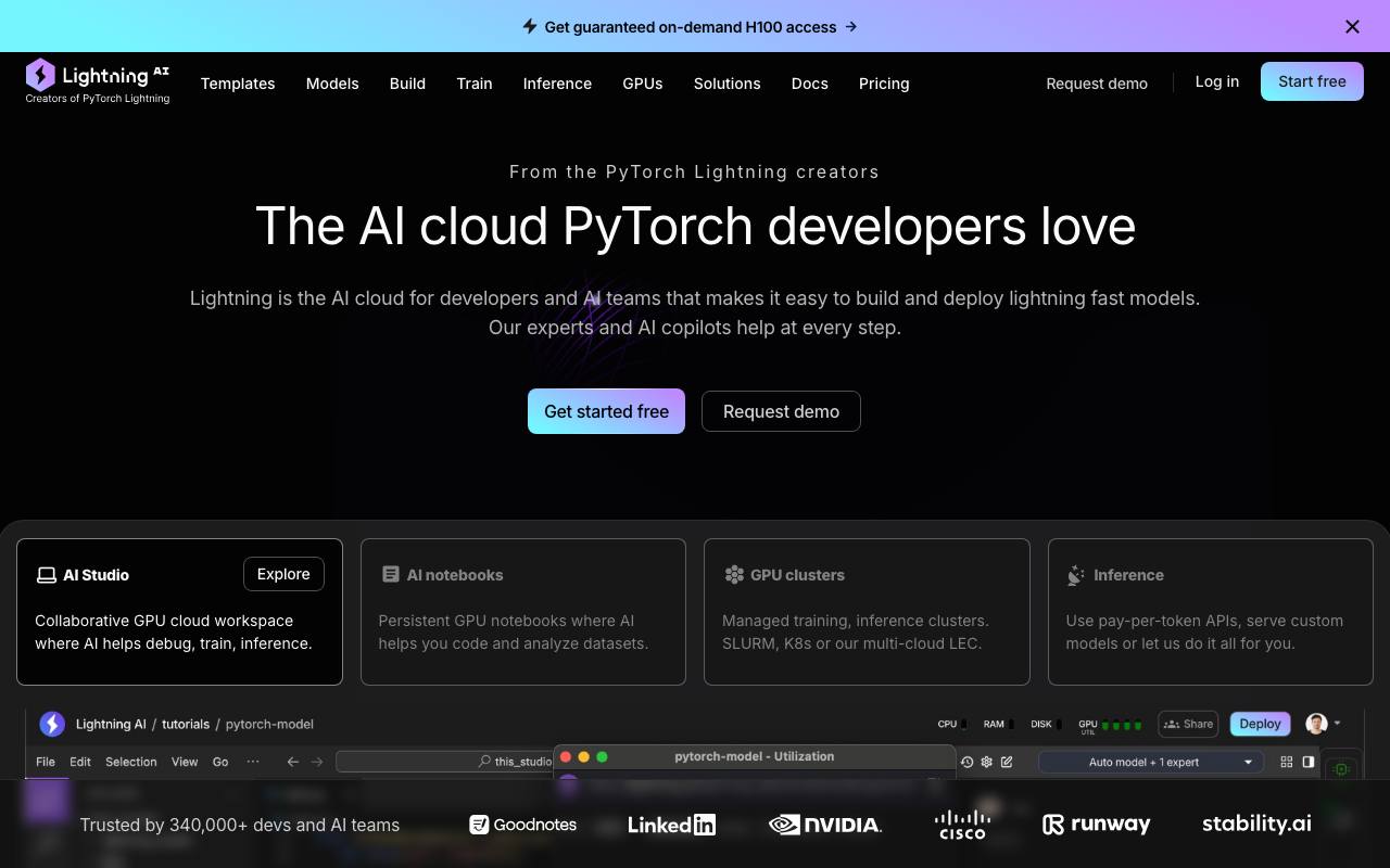 Lightning AI screenshot