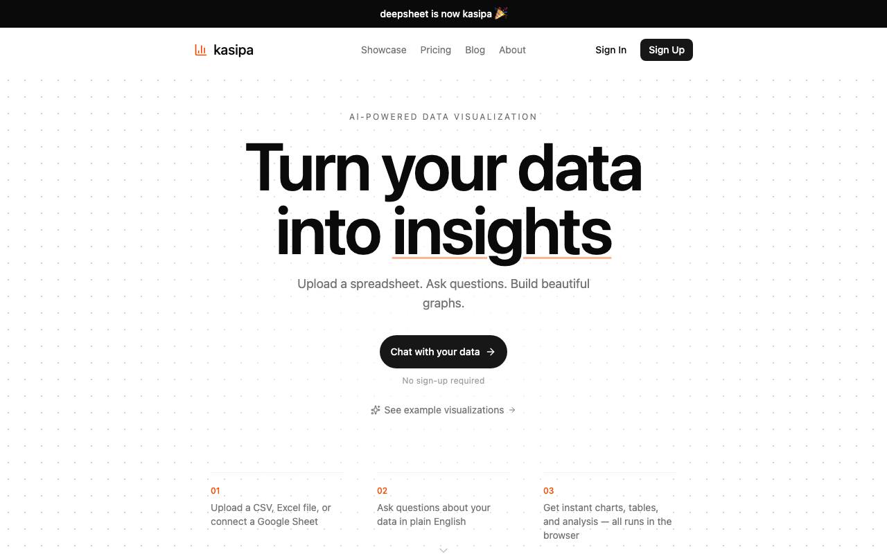 Deepsheet screenshot