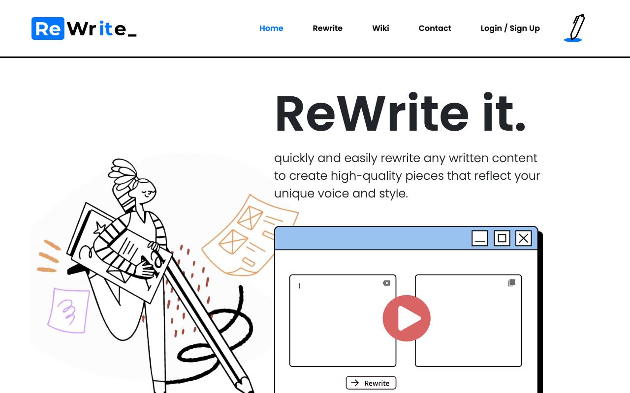 Rewriteit AI screenshot