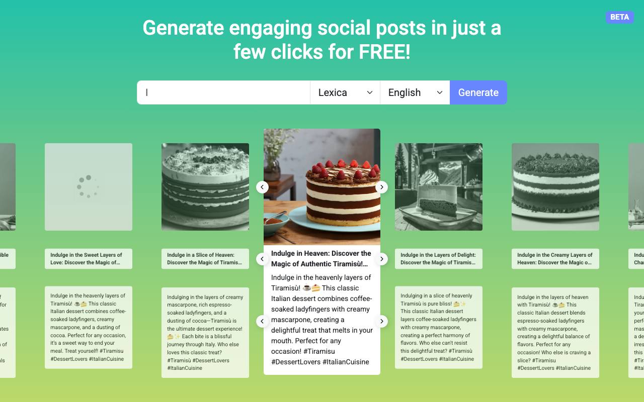AI Post Generator screenshot