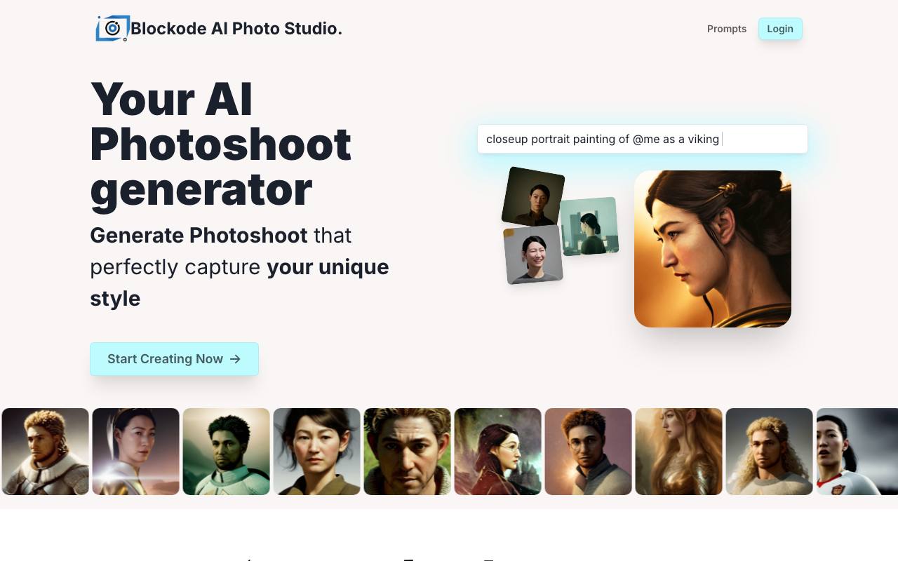 Blockode AI Photo Studio screenshot